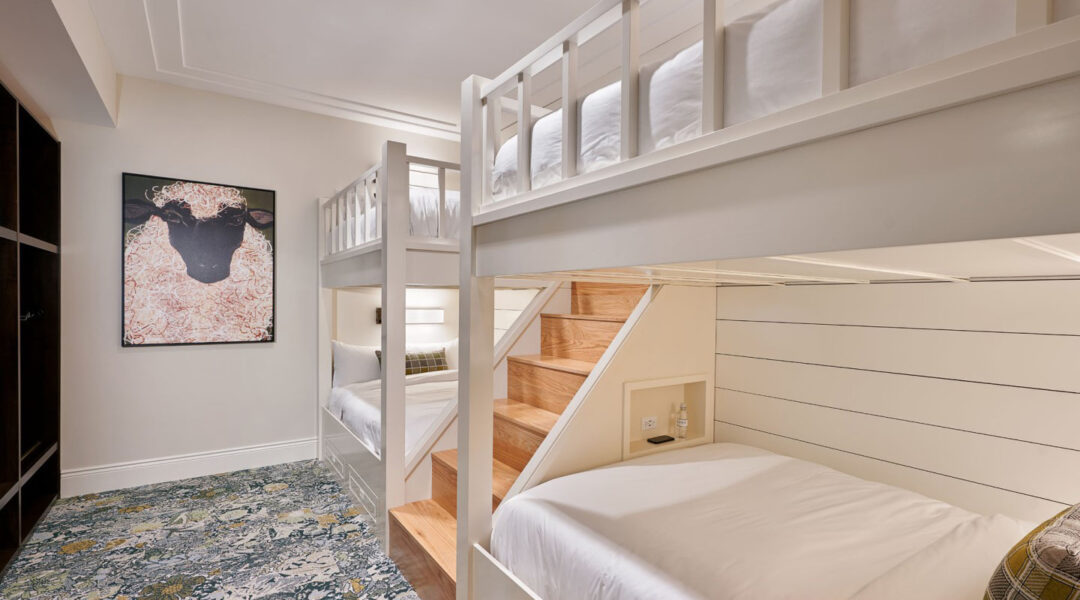 Custom bunk beds in our Family Suite. One of the Inn at Meadowbrook's full suite options.