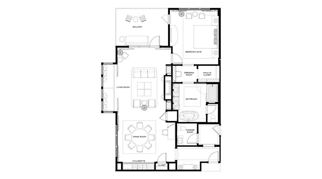 The Grand Suite Floor Plan - The Inn at Meadowbrook