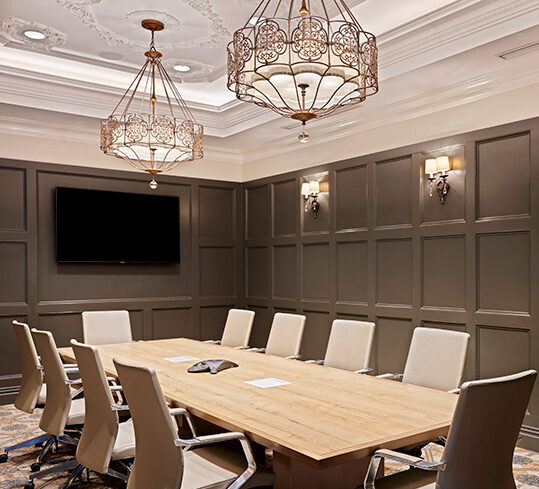 The boardroom at the Inn at Meadowbrook is perfect for smaller conferences, trainings, or general meetings.
